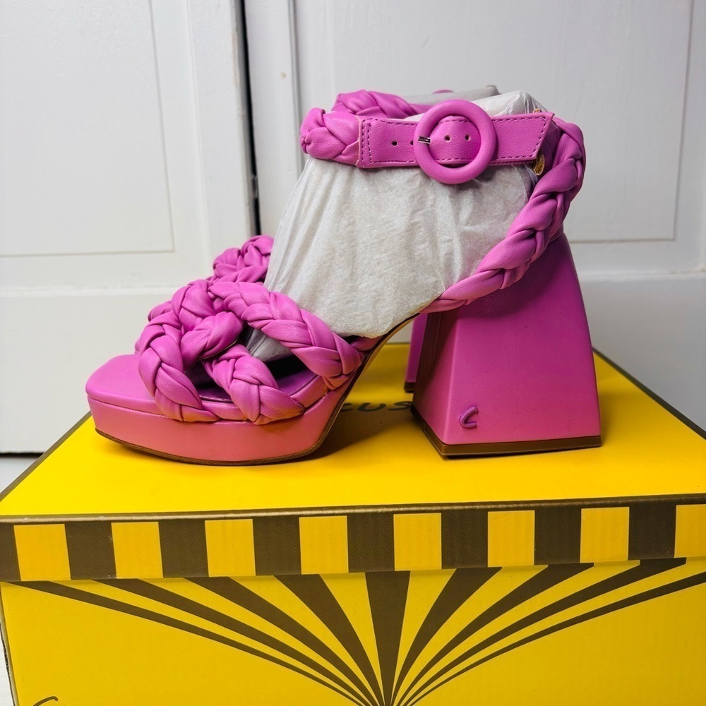 SAM EDELMAN Mable Ankle Strap Chunky Heel Sandals Size 6.5